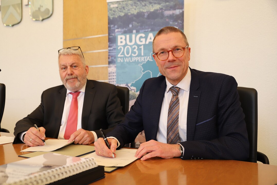 Unterzeichnung des Durchfhrungsvertrags BUGA Wuppertal 2031