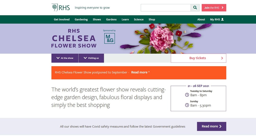 Die Chelsea Flower Show findet 2021 im September statt.