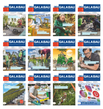 Das sind die 12 Titelbilder von DEGA GALABAU 2020. Whlen Sie Ihren Favoriten.