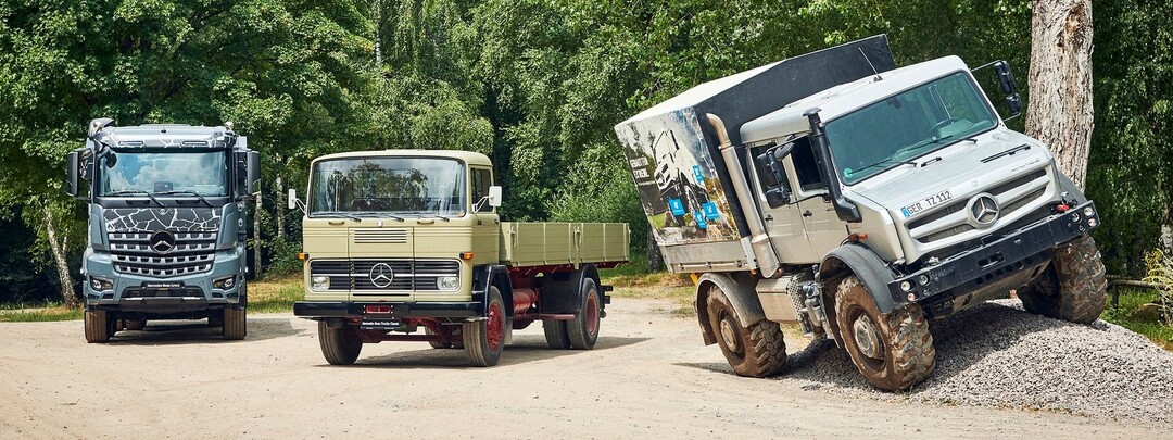 Historie trifft Moderne: LP 1519 und Mercedes-Benz Arocs Extent als Highlights