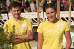 Verband Garten-, Landschafts- und Sportplatzbau Baden-Württemberg e. V.: Jana Roßknecht (r.), Firma Gartenforum, Dipl.-Ing. (FH) Eva Eisenbarth, Konstanz, und Lars Huhn, Firma Burkhardt, Inh. Stefan Burkhardt, Hausach.