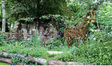 Natrlichkeit und Idyll im „World Horse Welfare Garden".