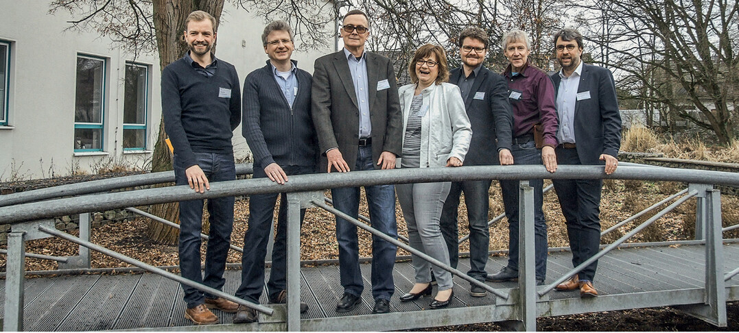 Die Referenten und Organisatoren, v. l.: Michael Horeis, Dr. Gerald Koch, Uwe Halupczok, Elke Hornoff, Florian Zeller, Wolf Meyer-Ricks, Martin Thieme-Hack. Nicht im Bild: Stephan Hofherr und Helmut Stoll