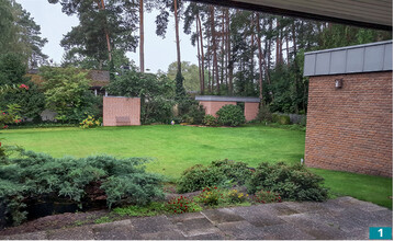 In diesem in die Jahre gekommenen Garten stehen sowohl im hinteren Bereich ...