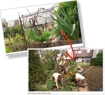 In einem SWR-Film wurde ein Garten fr den Hausverkauf in Ordnung gebracht – von der Firma Schradi aus Rutesheim.