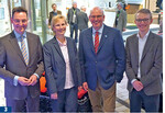 FGL-Präsident Mirko Martensen (2. v. r.) mit den Referenten Klaus Hinrich Vater (l.), Anja Sievers und Iver Ahlmann (beide ACO)