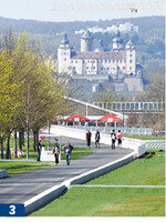Vom LaGa-Gelände erscheint die Feste Marienberg sehr nah.