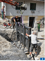 Die Kellerräume wurden freigelegt und mit Stahl abgefangen.