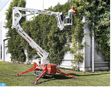 78 cm schmal ist die beim Vermieter mateco erhltliche Spezialbhne XTG 183 K, eine Teleskop-Gelenk-Konstruktion mit Korbarm.