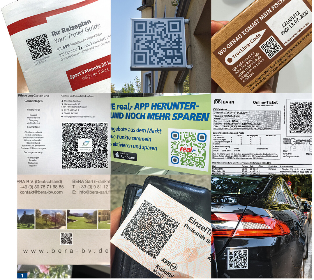 Bei vielen Anwendungen ist der QR-Code eine feste Größe, etwa auf Fahrkarten.