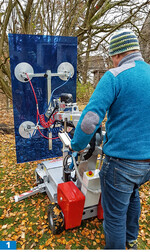 Die Knumox-Elemente kommen per Roboter auch in entlegene Gartenteile.