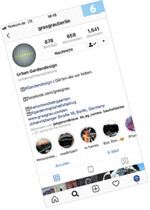 Houzz, Instagram und grasgrau.com sind die Akquiseinstrumente.