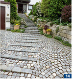 Auch die in das Gefälle eingearbeiteten Gehhilfen sind ein typisches Erkennungszeichen.