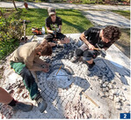 Gelerntes anwenden: Pflasterfläche auf dem Gelände der Escola de Calceteiros