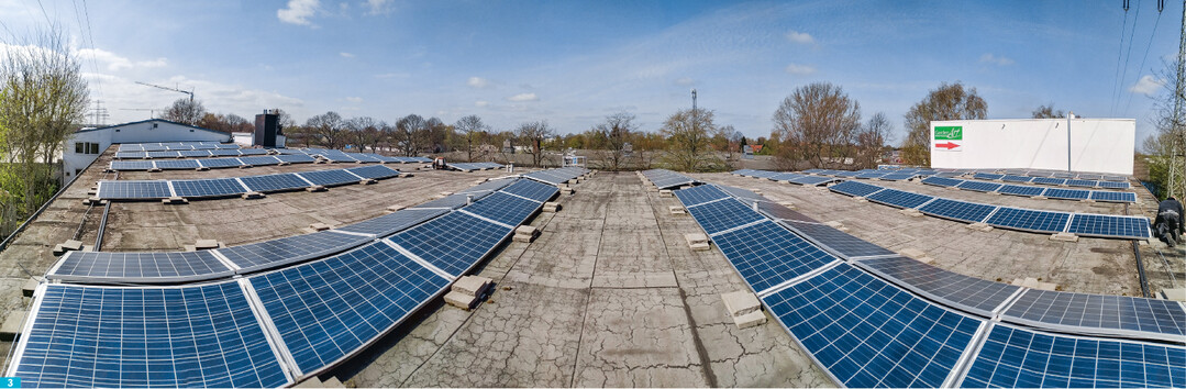 Einfachheit ist Trumpf. Die 236 Solarmodule wurden ohne groen Aufwand auf der Gewerbeimmobilie installiert.