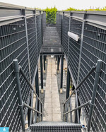 Sämtliche Dachflächen sind über Treppen und Wartungsgänge zugänglich.