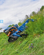 Irus bietet für seine ferngesteuerten Geräteträger ein vollständiges Sortiment an Anbaugeräten für eine wirtschaftliche und artenfreundliche Steilhangpflege, inklusive Mähwerke, Bandrechen, Heuschieber und Ballenpressen.