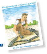 Das Signet und der DEGA-Slogan Gib mir den Pflasterer zurück" wurden zum Logo von Ausstellung und Broschüre.