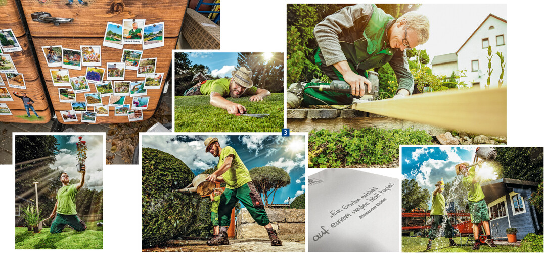  Die Inszenierung von Arbeit und Garten ist bei Eichler Teil des Geschftsmodells. Die Agentur Mindwork hilft mit Fotos, Filmen, Grafik- und Textarbeit bei der Selbstdarstellung. 