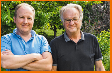 Florian Haas (l.) bernimmt beim Netzwerk GALANET die Aufgabe seines Vaters als Geschftsfhrer.