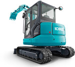 Der neue Minibagger Kobelco SK58SRX-7 ist auf eine dauerhaft hohe Arbeitsleistung sowohl im Aushub als auch im Anbaugeräte-Betrieb ausgelegt.
