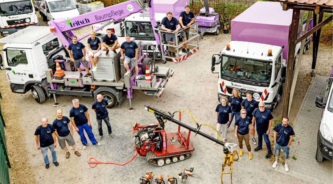 Wenn die Nutzer Mitbesitzer werden: Leitsch-Team mit einem Teil der Ausrstung