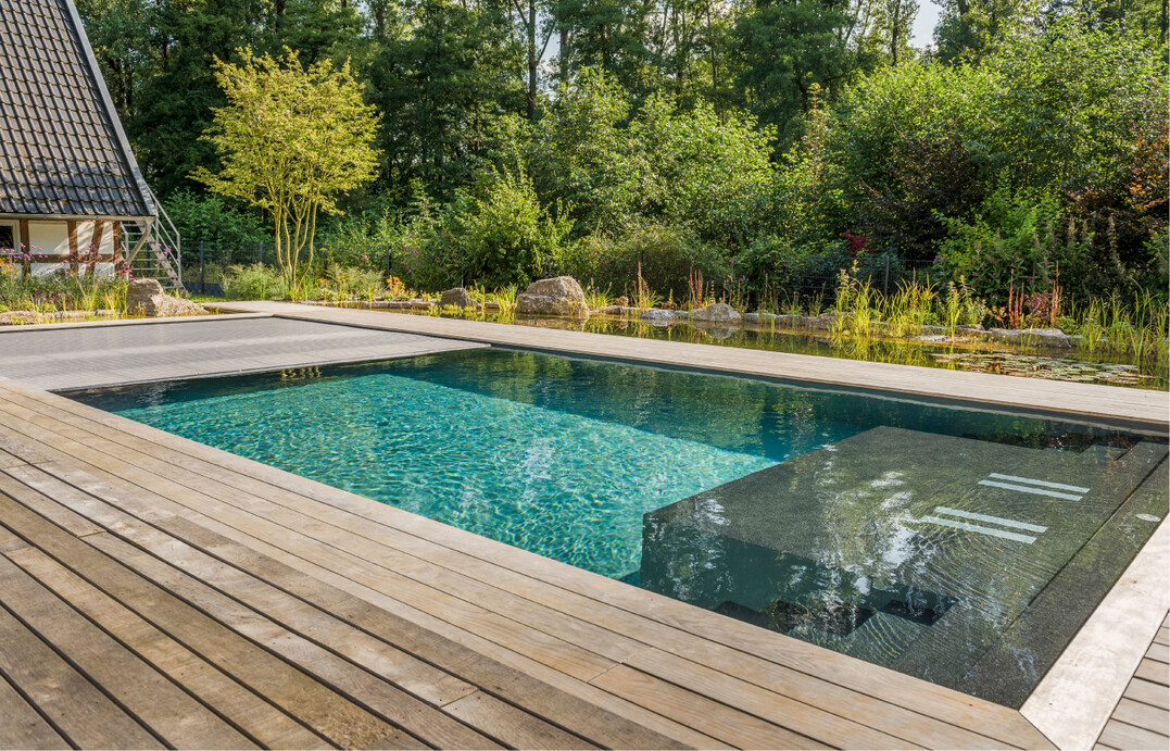 Abdeckung für den Naturpool