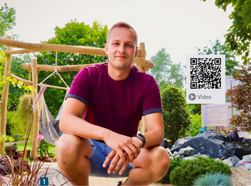 Auf der Messe LebensArt in Lbben trifft Aaron-Justus Liebscher neue Kunden. Im Video (QR-Code) hat er uns kurz erklrt, was ihn antreibt.