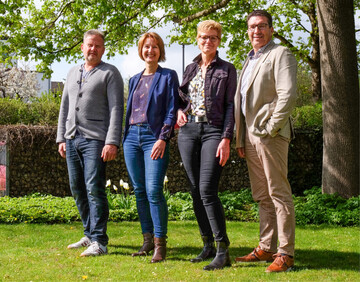 Mitglieder der Arbeitsgruppe Qualittssicherung des Verbands GaLaBau Bayern, v. l.: Wolfgang Endlich, Vera Gloeckner, Claudia Marter, Josef Bullinger. Nicht im Bild: Armin Knauer