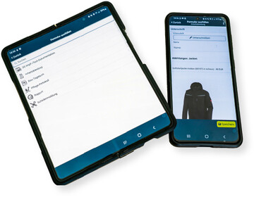 Per Tablet und Smartphone knnen die Mitarbeiter Rapporte schreiben, Schadensmeldungen machen und sogar Arbeitskleidung ordern.