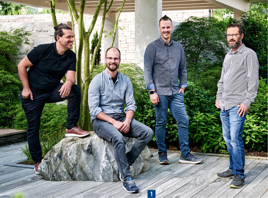 Ben Uhlmann, Raphael und Tobias Brker sowie Benjamin Bosshard (v.l.) sind die Gartenkultur AG.