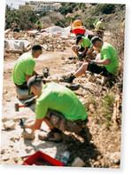 und werden unweit des Fundortes direkt verbaut.