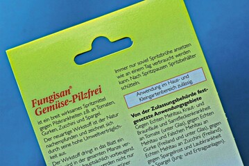 Fr den Einsatz im Hobbybereich zwingend: der Aufdruck „Anwendung im Haus- und Kleingartenbereich zulssig“