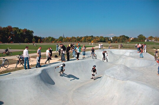 Auf dem Wiley-Gelnde, einem ehemaligen Truppenbungsplatz, entstand ein 14ha groer Sportpark