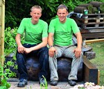 Verwiesen ihre Kollegen aus der gleichen Firma auf dier Plätze 2 und 3: Dennis Lühnen und Philipp Römer von Ingo Beran aus Neu Wulmsdorf