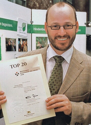 Der Landschaftsgrtner Albrecht Bhler erreichte einen Platz unter den besten 20