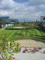 Fertiger Messepark: Wie viel Arbeit in der Stabilisation des Bodens steckt, ist dem fertigen Werk nicht anzusehen