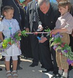Prominenz in Bayern: In Rain am Lech kam Ministerpräsident Seehofer zur Eröffnung der „kleinen Gartenschau“