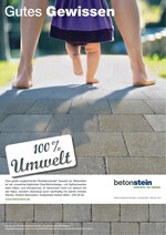 „100 % Umwelt“: Anzeigenmotiv der Beton-Imagekampagne
