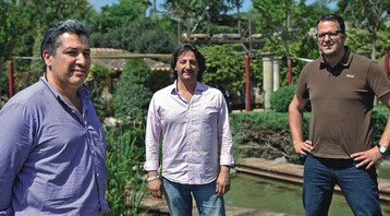1 Toni und Joan Nadal sowie Alexander Zingg (von links) fhren Jardins de Tramuntana.