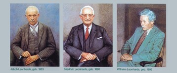 1 Die Namengeber: Firmengrnder Jakob Leonhards mit seinen Shnen Friedrich und Wilhelm 