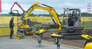 Moderne Verdichtungstechnik prsentierten die Hersteller auf der demopark 2011 in Eisenach, hier: Wacker Neuson