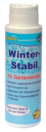 Teichschutz im Winter Im Winter verändert sich häufig das Wasser unter der geschlossenen Eisdecke. Durch Fäulnisprozesse von Laub, Fischkot und Pflanzenresten entstehen giftige Faulgase, die Sauerstoff verbrauchen und damit die Wasserqualität verschlechte