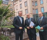 BuGa 2023 in Mannheim: Jochen Sandner (M.) und Stephan Lechner (r.) trafen sich mit Oberbürgermeister Dr. Peter Kurz