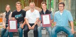 6 Bayern: Maximilian Gerg (2. v. l.) und Florian Anderl (2. v. r.)