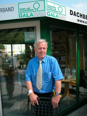 Heimspiel fr den GaLaBau-Chef: Dietrich Geissler auf der Gartenmesse in Tulln