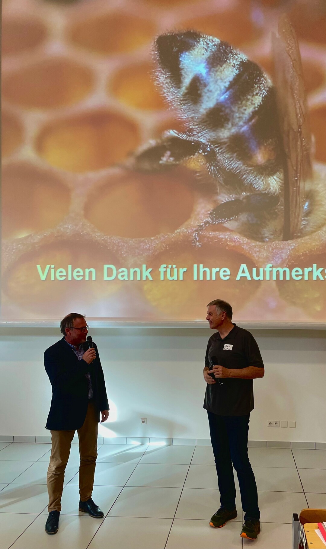 FGL-Regionalprsident Alexander Tilburgs und Dipl.-Ing. Klaus Krber nach dem Vortrag Bume mit Zukunft