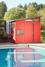 Gartenhaus aus Massivholz mit architektonischem Anspruch