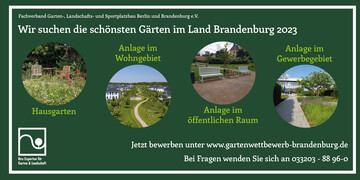 Die schnsten Grten im Land Brandenburg 2023 (vier Bewerbungskategorien)