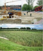 Retentionsbodenfilter: Was am Ende wie eine feuchte, schilfbewachsene Bodensenke aussieht, ist ein ausgeklügeltes Bauwerk zur Filterung von Niederschlagswasser